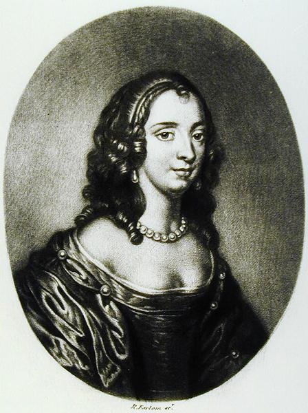Porträtt av Anne Clarges, hertiginna av Albemarle, graverad av Richard Earlom (1743-1822) från Illustrious Characters in British History (mezzotint) av English School