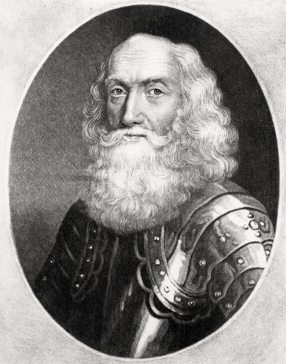 Porträtt av general Thomas Dalyell (c.1599-1685) graverad av Richard Earlom (1743-1822) och Charles Turner (c.1773-1857) från Illustrious Characters in British History (mezzotint) av English School