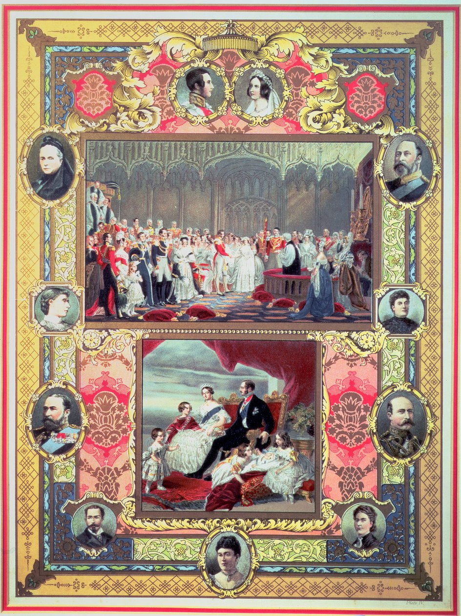 Drottning Victoria (1819-1901): hennes bröllop och hennes barn av English School