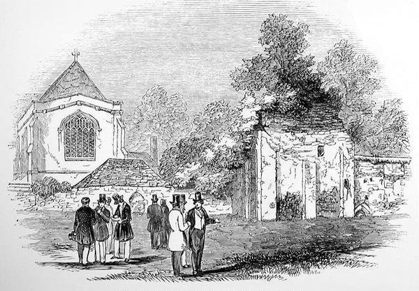 Ruinerna av Wolvesey Castle and Palace, Winchester, 1845 av English School