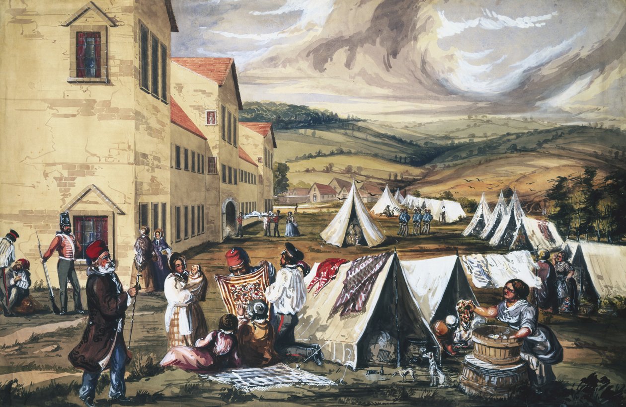 Scutari Hospital, Turkiet, 1857 (wc på papper) av English School