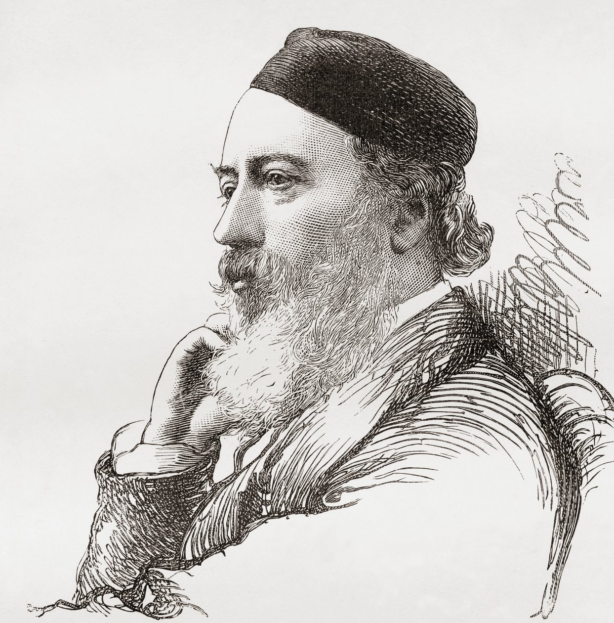 Sir John Gilbert, från The Magazine of Art, publicerad 1878 av English School