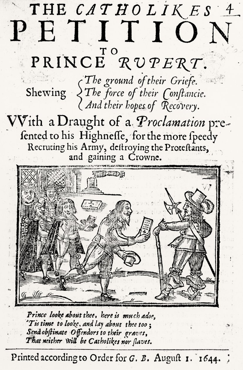 Katolikernas framställning till prins Rupert (1619-82) 1644 av English School