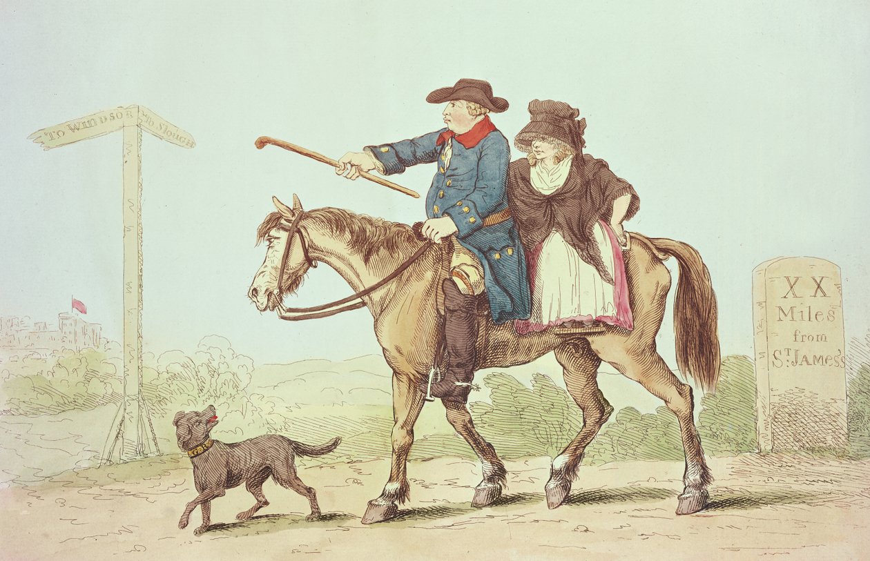Det konstanta paret, 1786 (färgetsning) av English School
