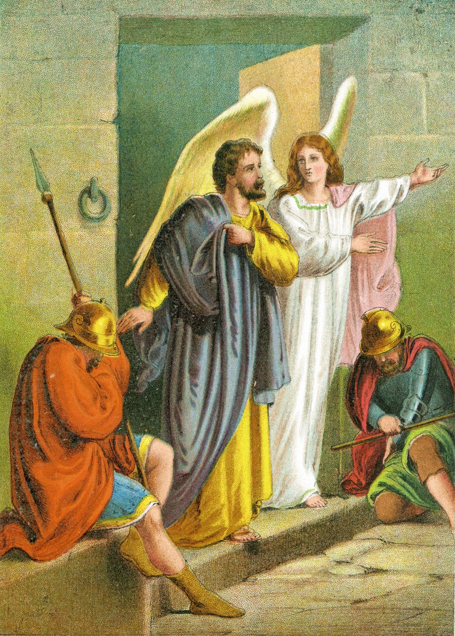 Sankt Peters befrielse av en ängel, 1870 av English School
