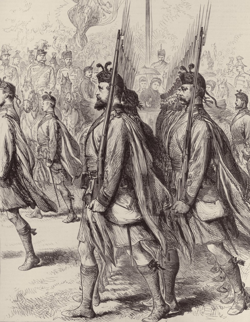 The London Scottish Volunteers, från The Illustrated London News, 7 september 1881 av English School