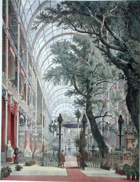 Waiting for the Queen, från Dickinsons Comprehensive Pictures of the Great Exhibition of 1851, publicerad 1854 (se 194669) av English School