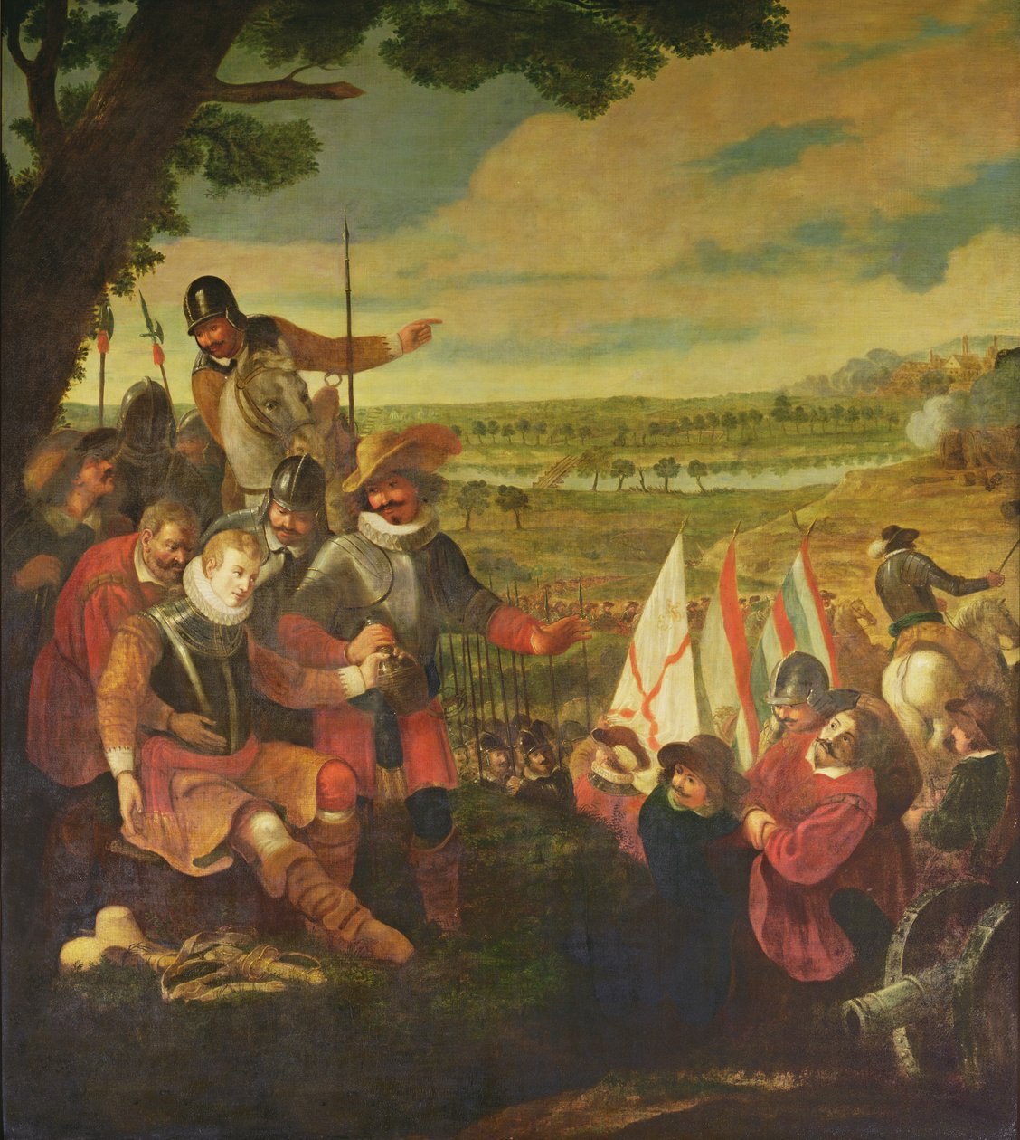 Sårandet av Sir Philip Sidney (1554-86) vid slaget vid Zutphen, 22 september 1586 av Flemish School