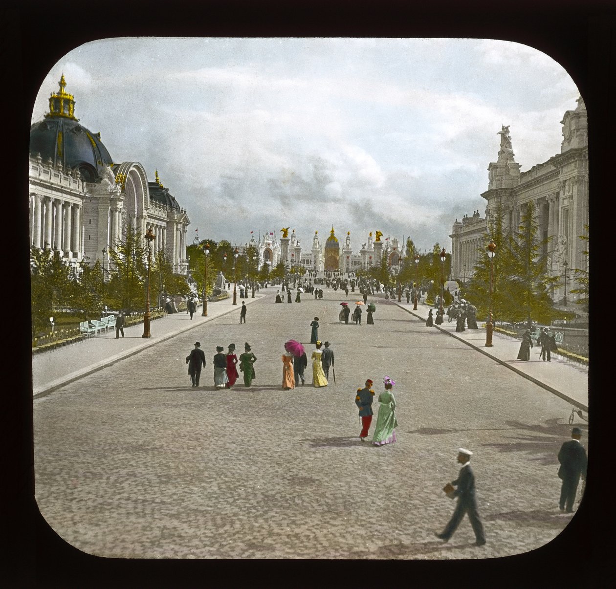 Parisutställning: Avenue Nicholas II, 1900 (lanternrutschbana) av French Photographer