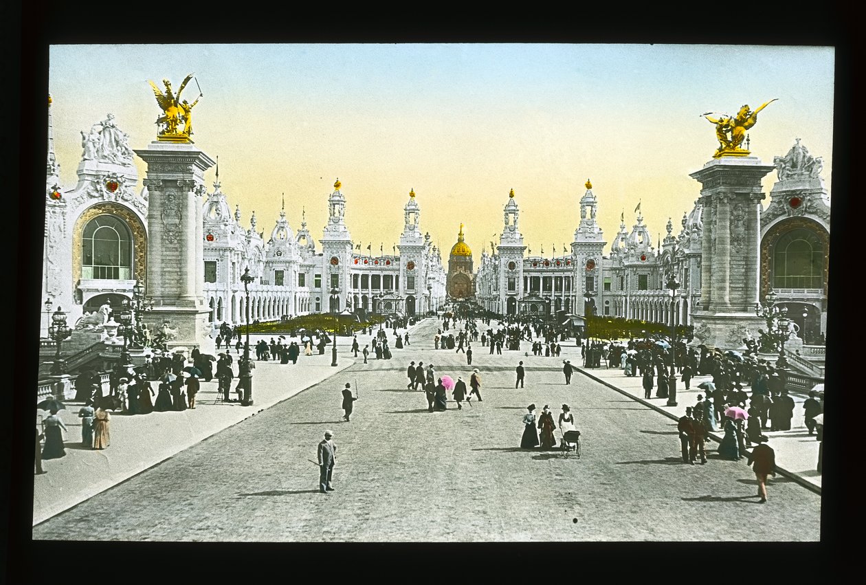 Parisutställning: Pont Alexandre III, 1900 (lanternbild) av French Photographer
