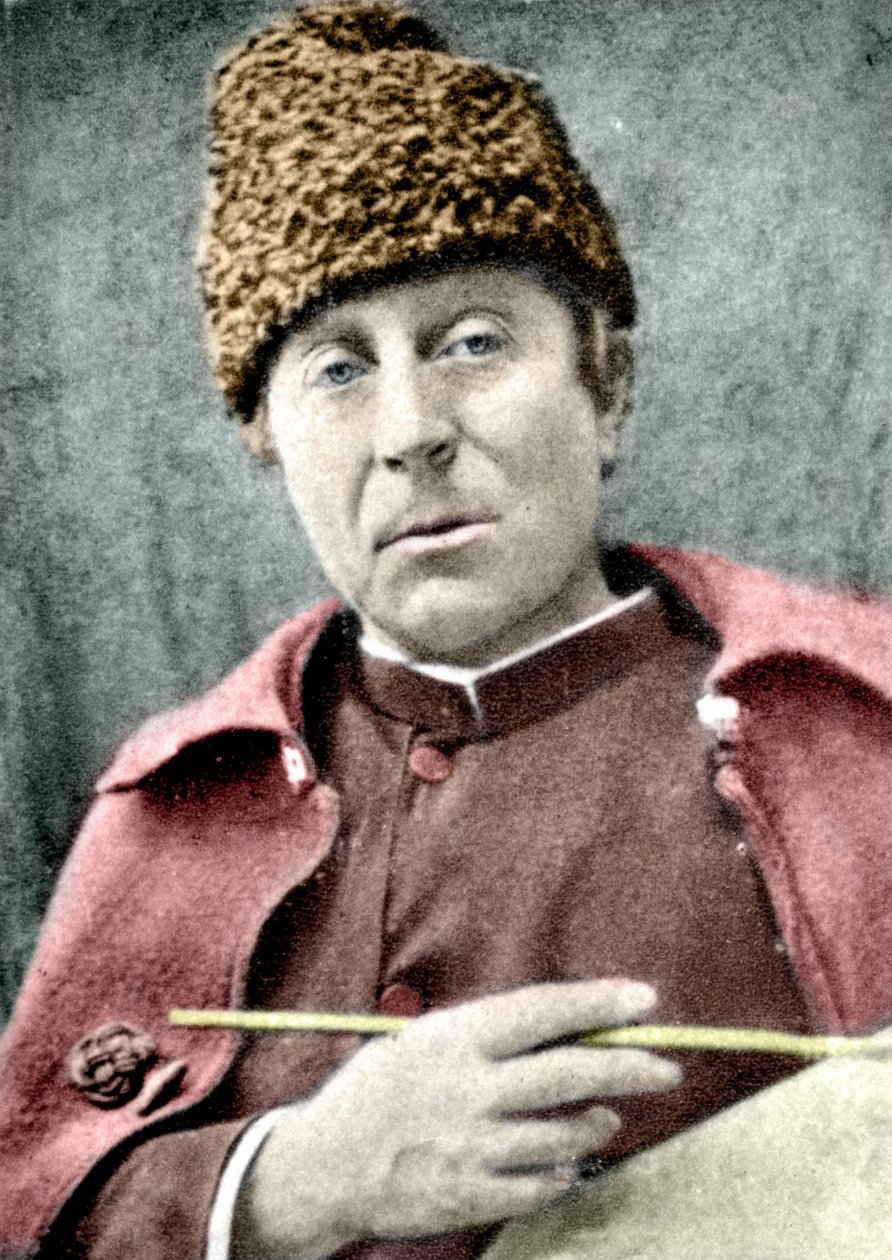 Paul Gauguin, ca 1888 (handfärgat foto) av French Photographer