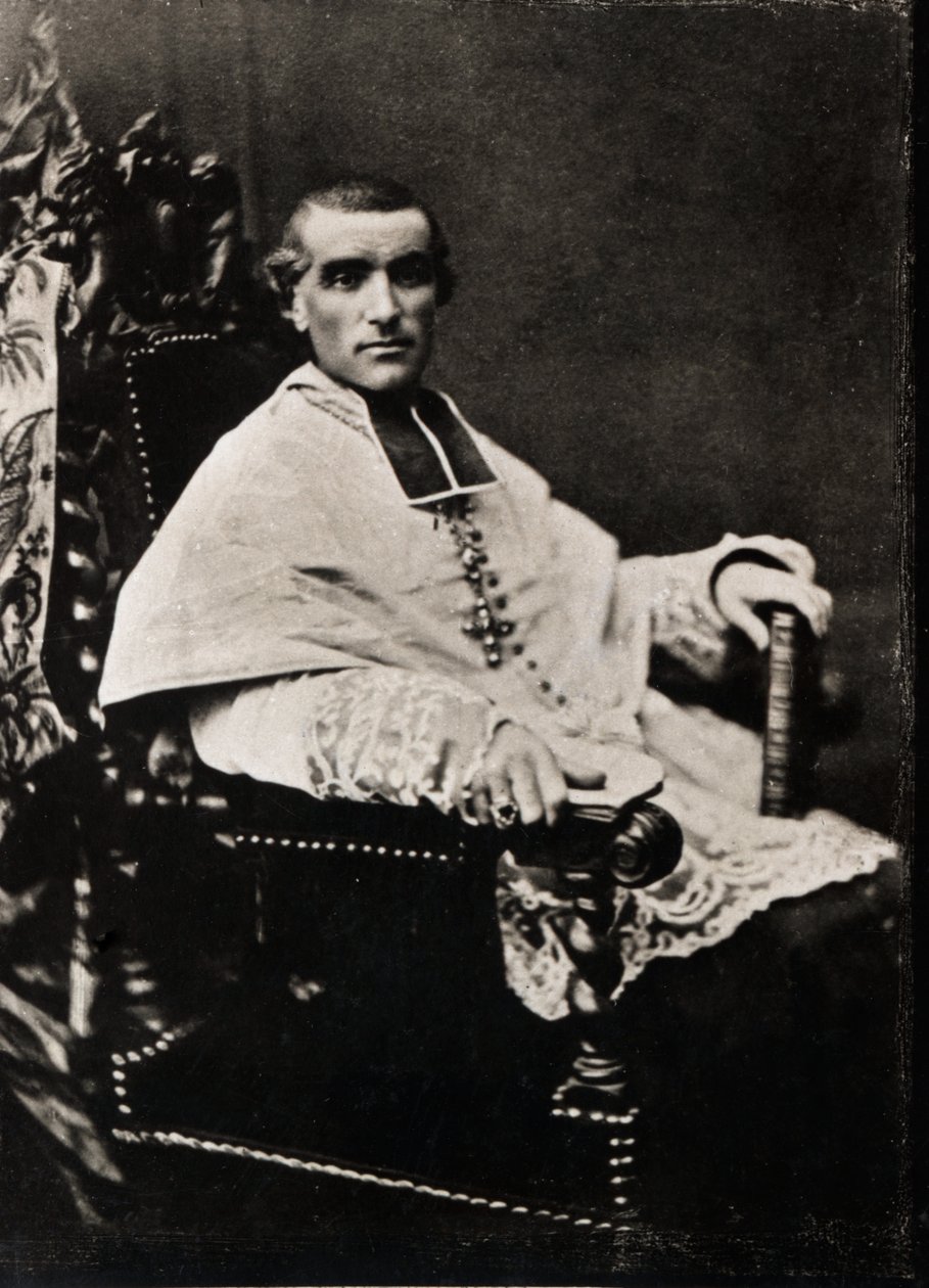 Porträtt av Adolphe Perraud (1828-1906), fransk kardinal och akademiker. av French Photographer