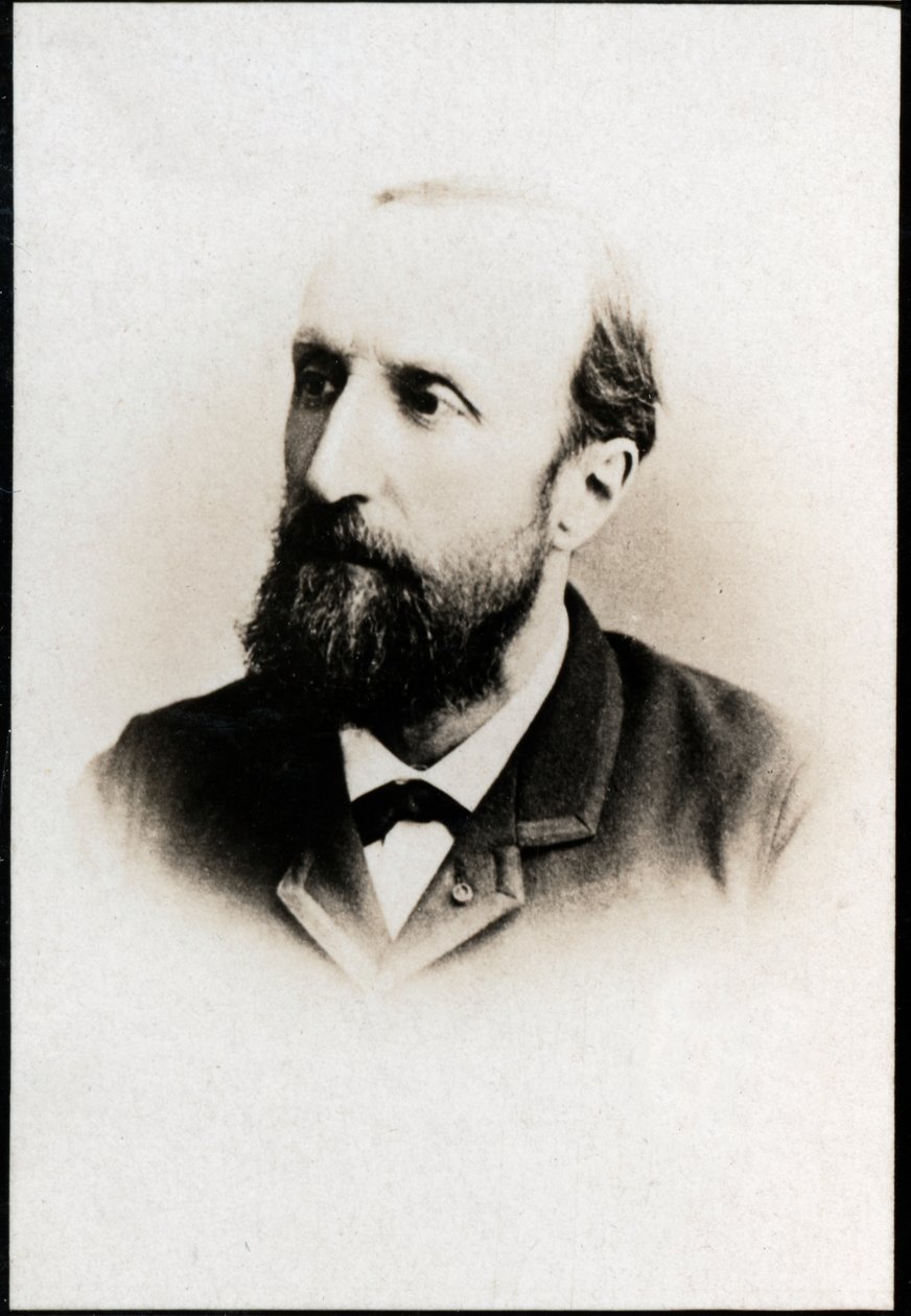 Porträtt av Aime Jules Dalou (1838-1902), fransk skulptör. av French Photographer