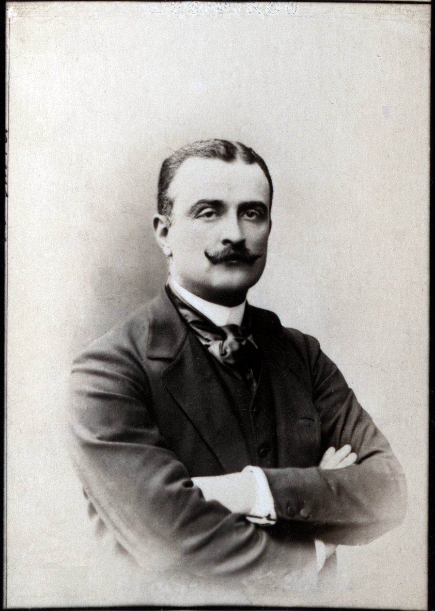 Porträtt av Antoine-Amédée-Marie-Vincent Manca-Amat de Vallombrosa, Marquis de Mores (1858-1896) av French Photographer