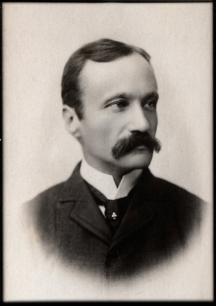 Porträtt av Arrigo Boito (1842-1918), italiensk poet, journalist, romanförfattare och kompositör. av French Photographer