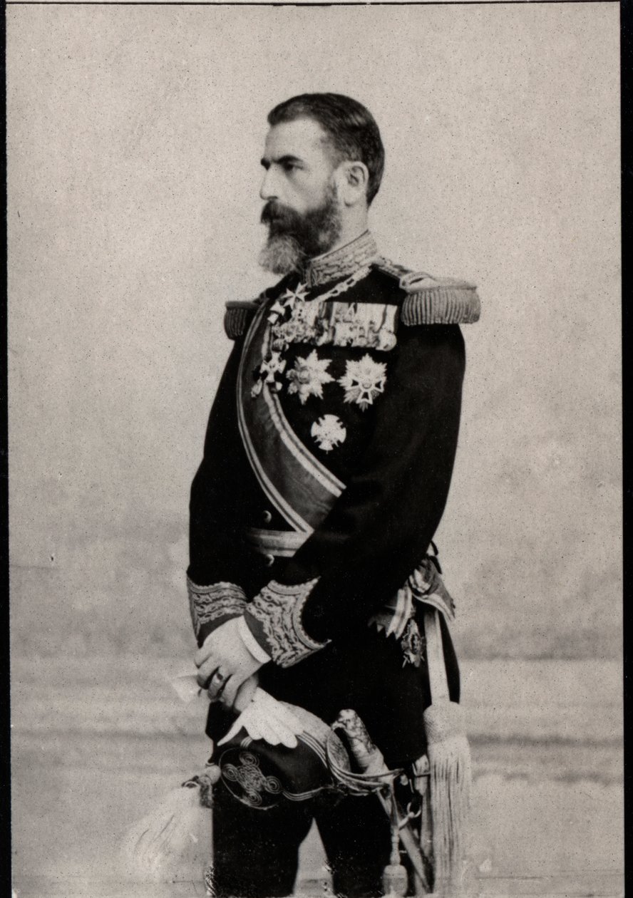 Porträtt av Carol I av Rumänien (1839-1914), kung av Rumänien. av French Photographer