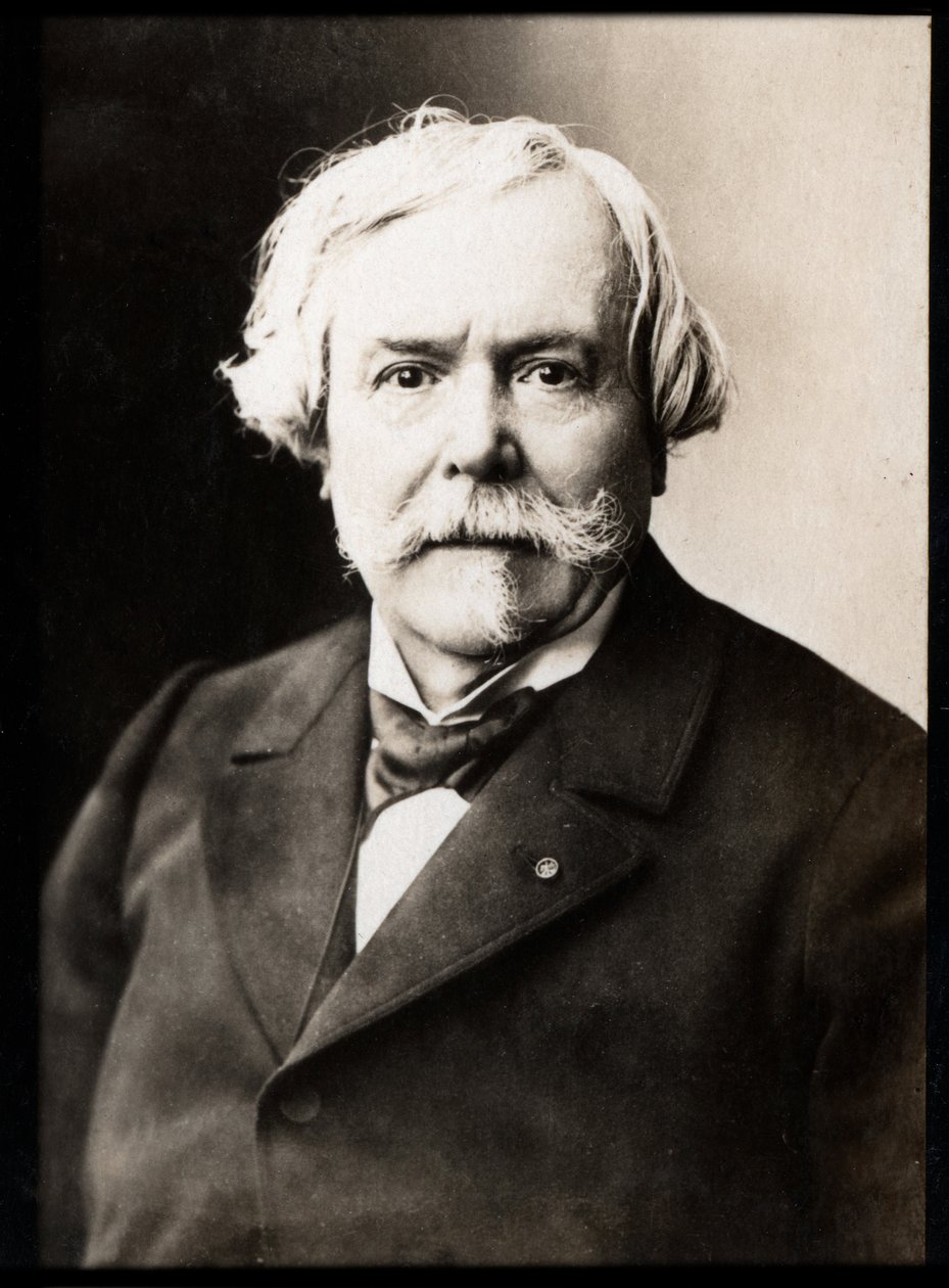 Porträtt av Edmond de Goncourt (1822-1896), fransk författare och grundaren av Academie Goncourt. av French Photographer