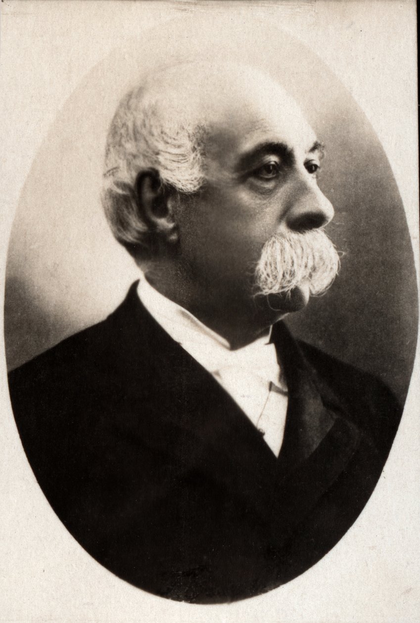 Porträtt av Francesco Crispi (1819-1901), italiensk politiker. av French Photographer