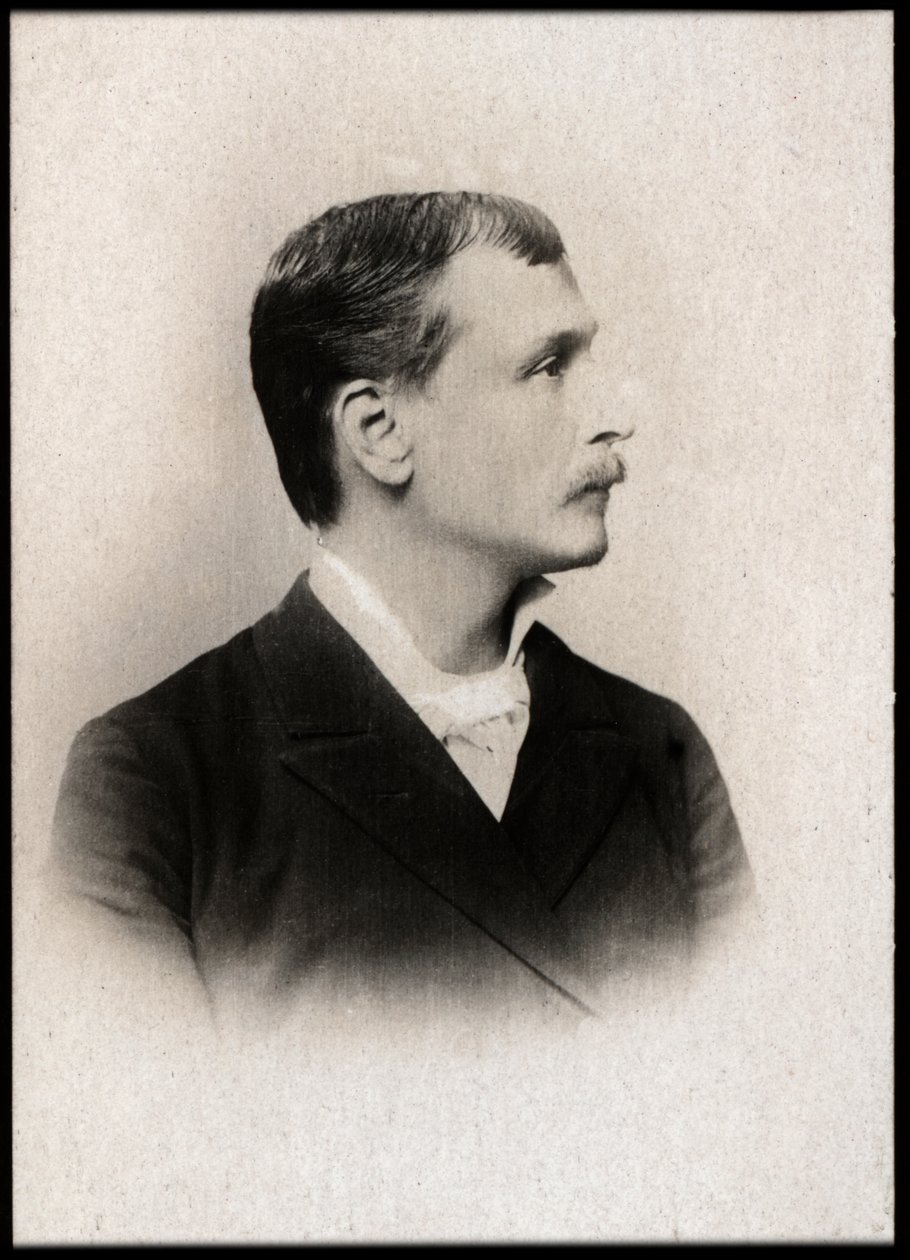 Porträtt av Georges Courteline (1858-1929), fransk dramatiker och romanförfattare. av French Photographer