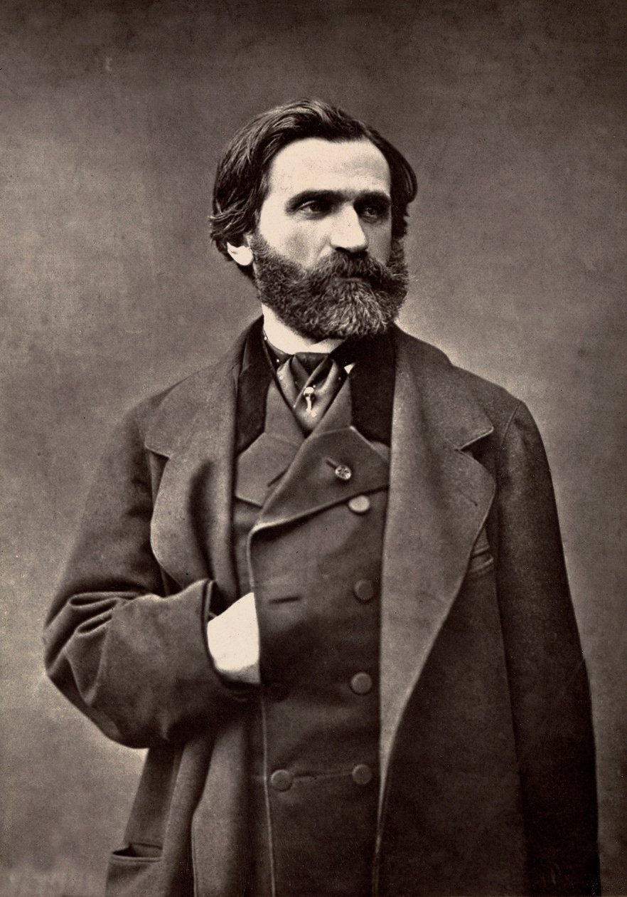 Porträtt av Giuseppe Verdi av French Photographer