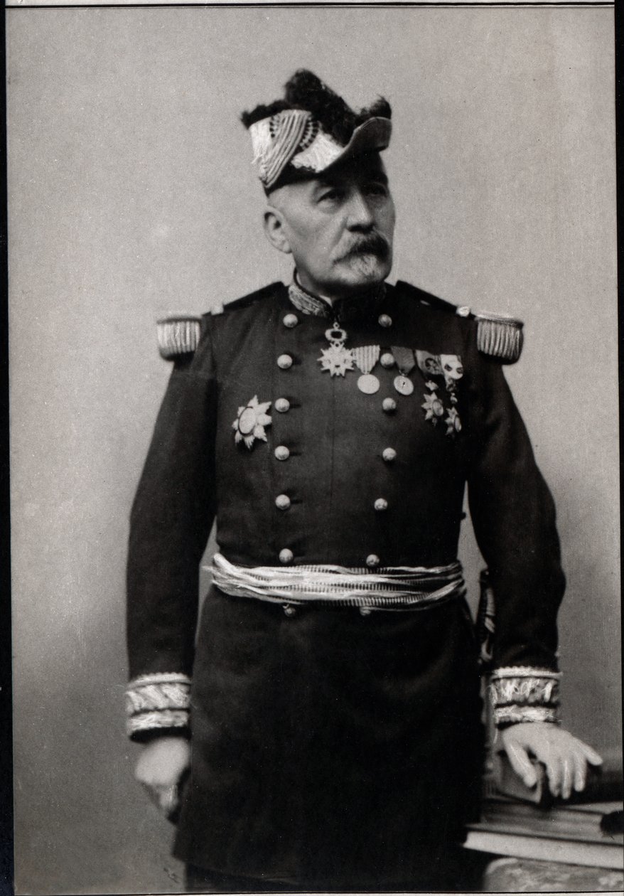 Porträtt av Jacques Charles Duchesne (1837-1918), fransk general. av French Photographer