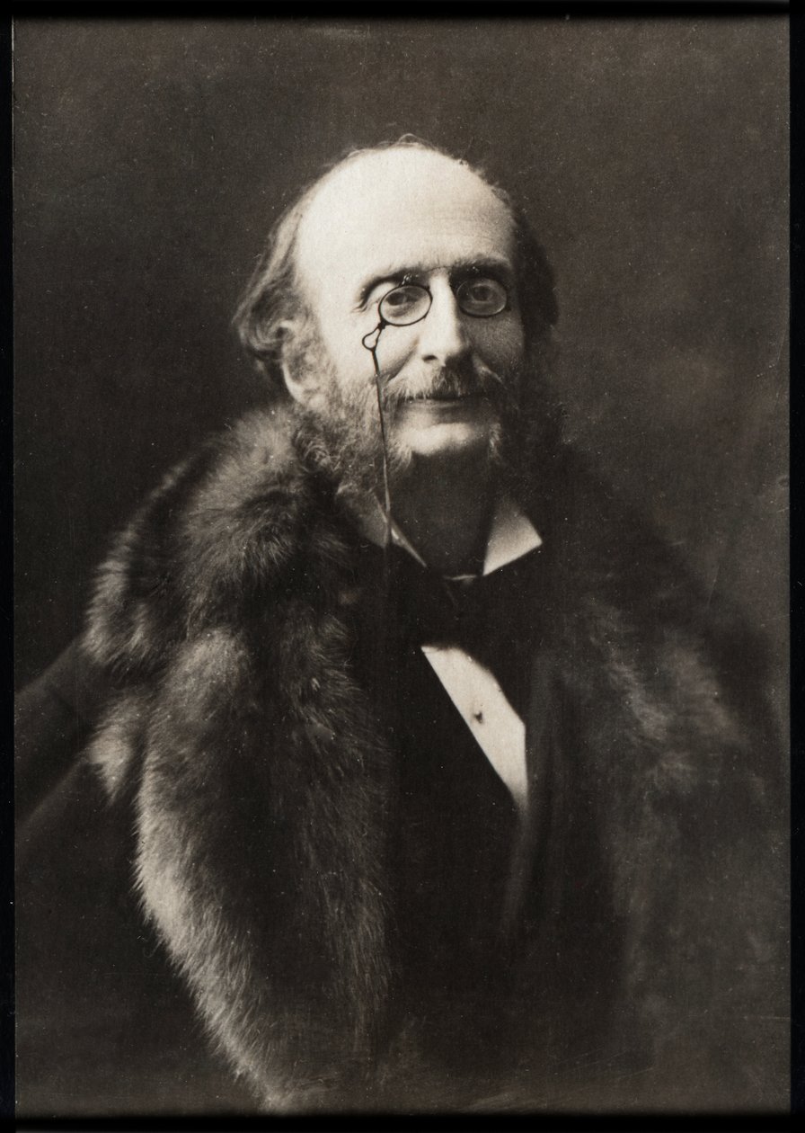 Porträtt av Jacques Offenbach (1819-1880), fransk kompositör och cellist. av French Photographer