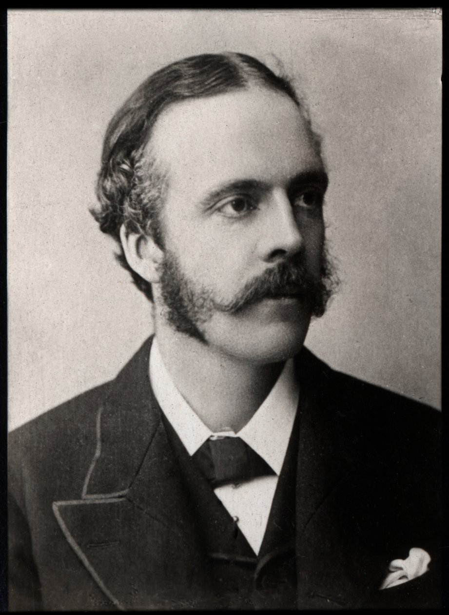 Porträtt av Lord Arthur James Balfour (1848-1930), brittisk politiker och statsman. av French Photographer