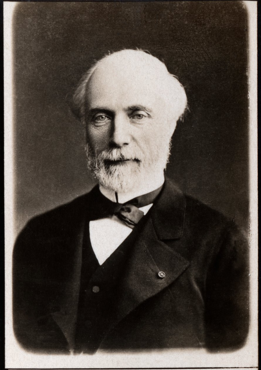 Porträtt av Louis Charles de Saulces de Freycinet (1828-1923), fransk statsman. av French Photographer