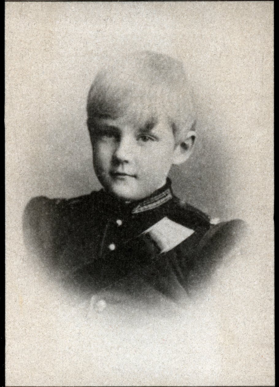 Porträtt av Luis Filipe av Braganza (1887-1908), kunglig prins av Portugal. av French Photographer