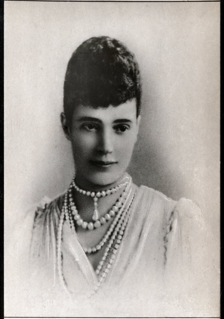 Porträtt av Maria Feodorovna (1847-1928), Rysslands kejsarinna. av French Photographer