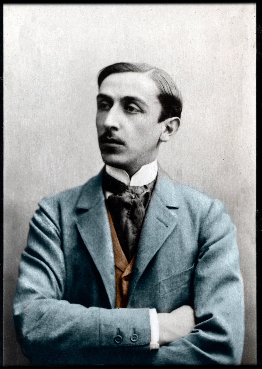 Porträtt av Maurice Barres (1862-1923), fransk författare, journalist och socialistisk politiker. av French Photographer