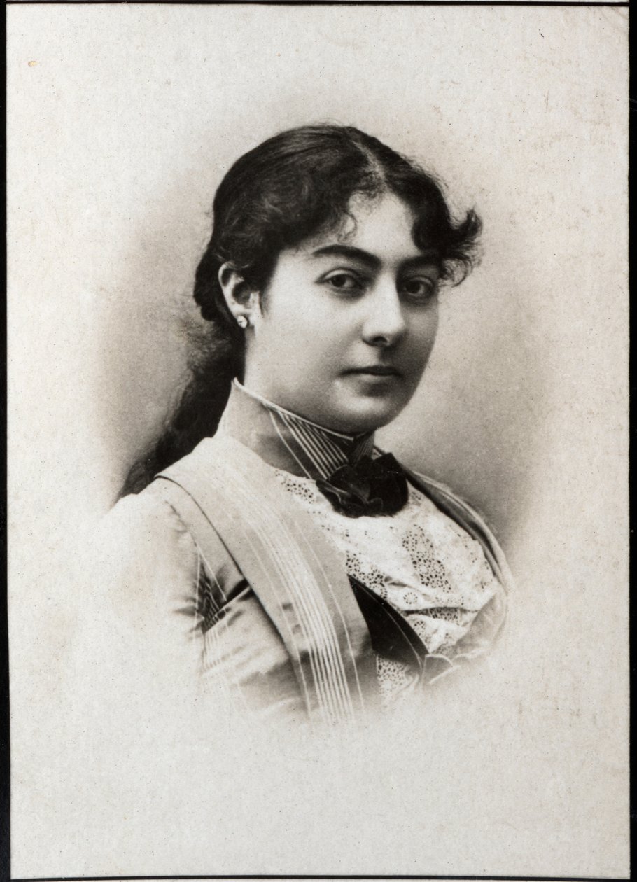 Porträtt av Natalie av Serbien (1859-1941), drottning gemål av Serbien. av French Photographer