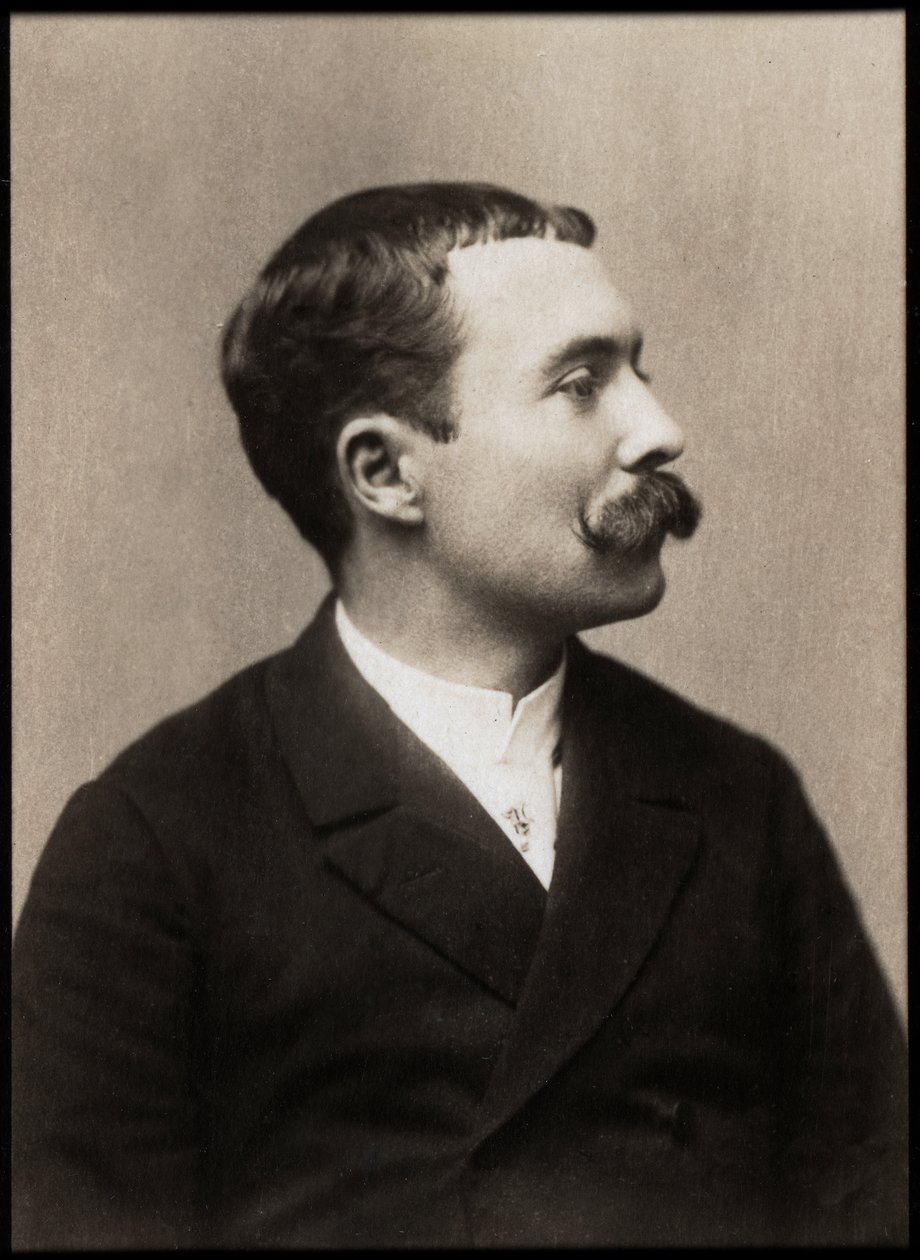 Porträtt av Oscar Metenier (1859-1913), fransk dramatiker och romanförfattare. av French Photographer