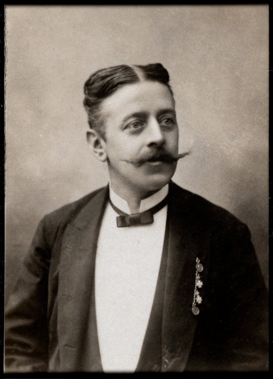 Porträtt av Philipp Fahrbach (1843-1894), österrikisk kompositör. av French Photographer