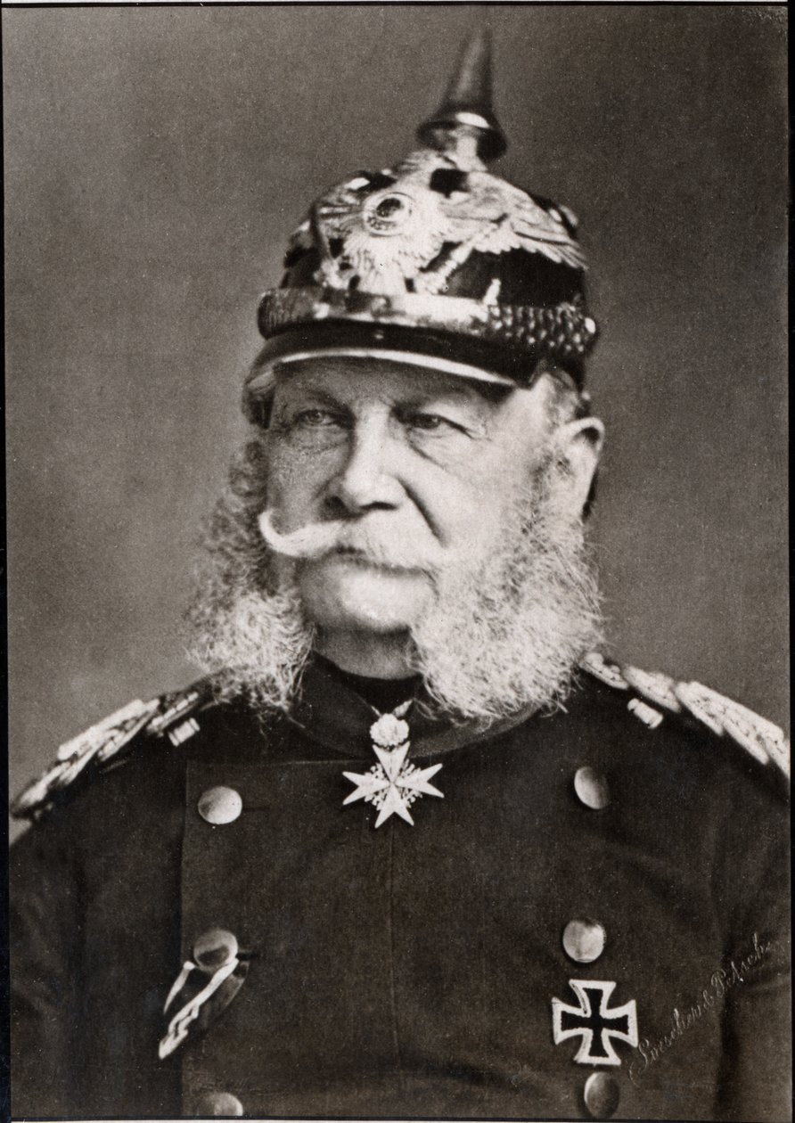 Porträtt av Vilhelm I (1797-1888), tysk kejsare. av French Photographer
