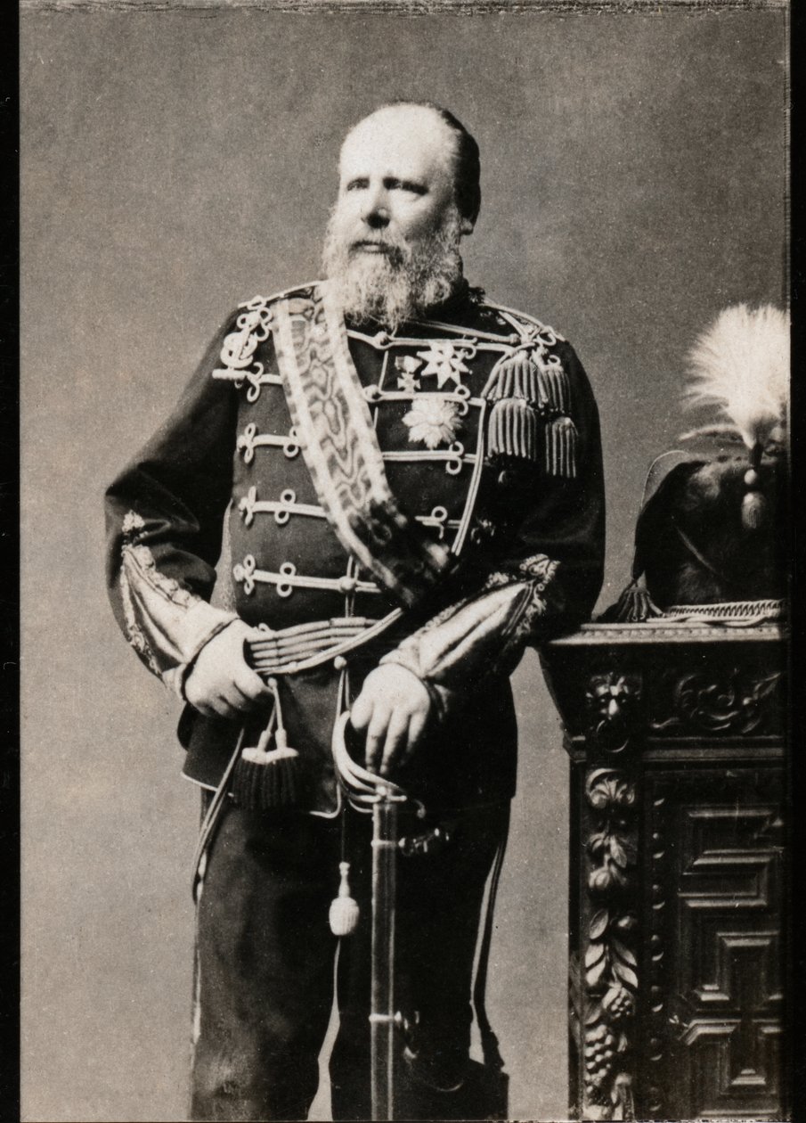 Porträtt av Vilhelm III av Nederländerna (1817-1890), kung av Nederländerna. av French Photographer