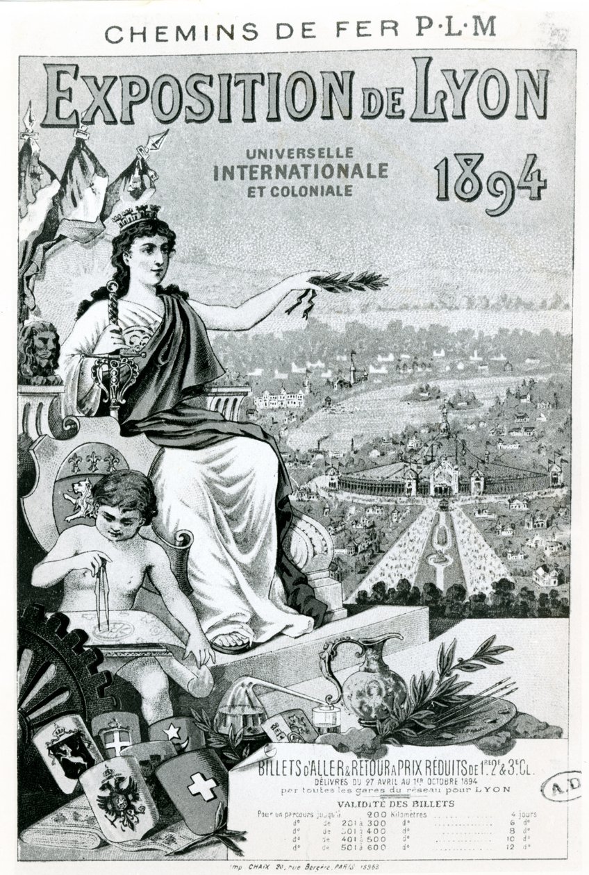 Reklam för utställningen i Lyon 1894 av French School
