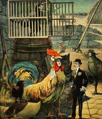 Chantecler, versspel av Edmond Rostand, omslag till Le Petit Journal, 30 januari 1910 av French School