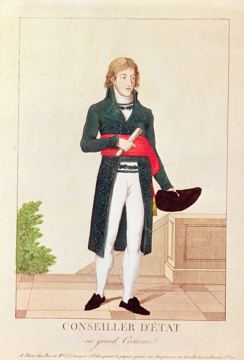 Statsråd (färgstick) av French School