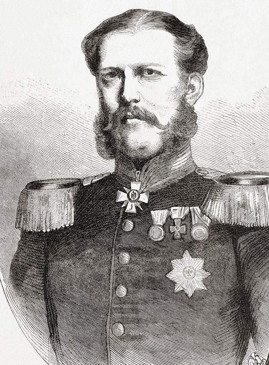 Hertig William av Mecklenburg-Schwerin, från LUnivers Illustré, publicerad 1866 av French School