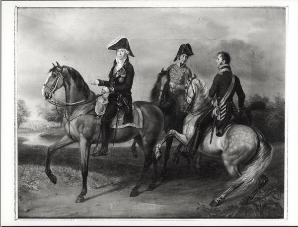 Hertig av Bassano (1763-1839) rider i Polen, 1809 av French School