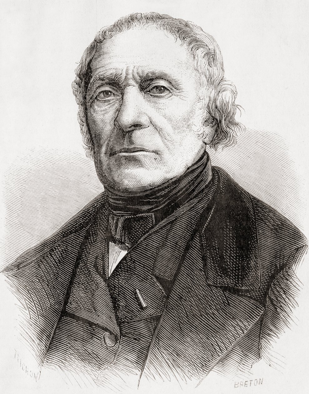 François Pierre Guillaume Guizot, från LUnivers Illustré, publicerad 1866 av French School