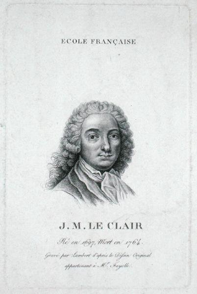 Jean-Marie Leclair (1697-1764) graverad av Lambert av French School