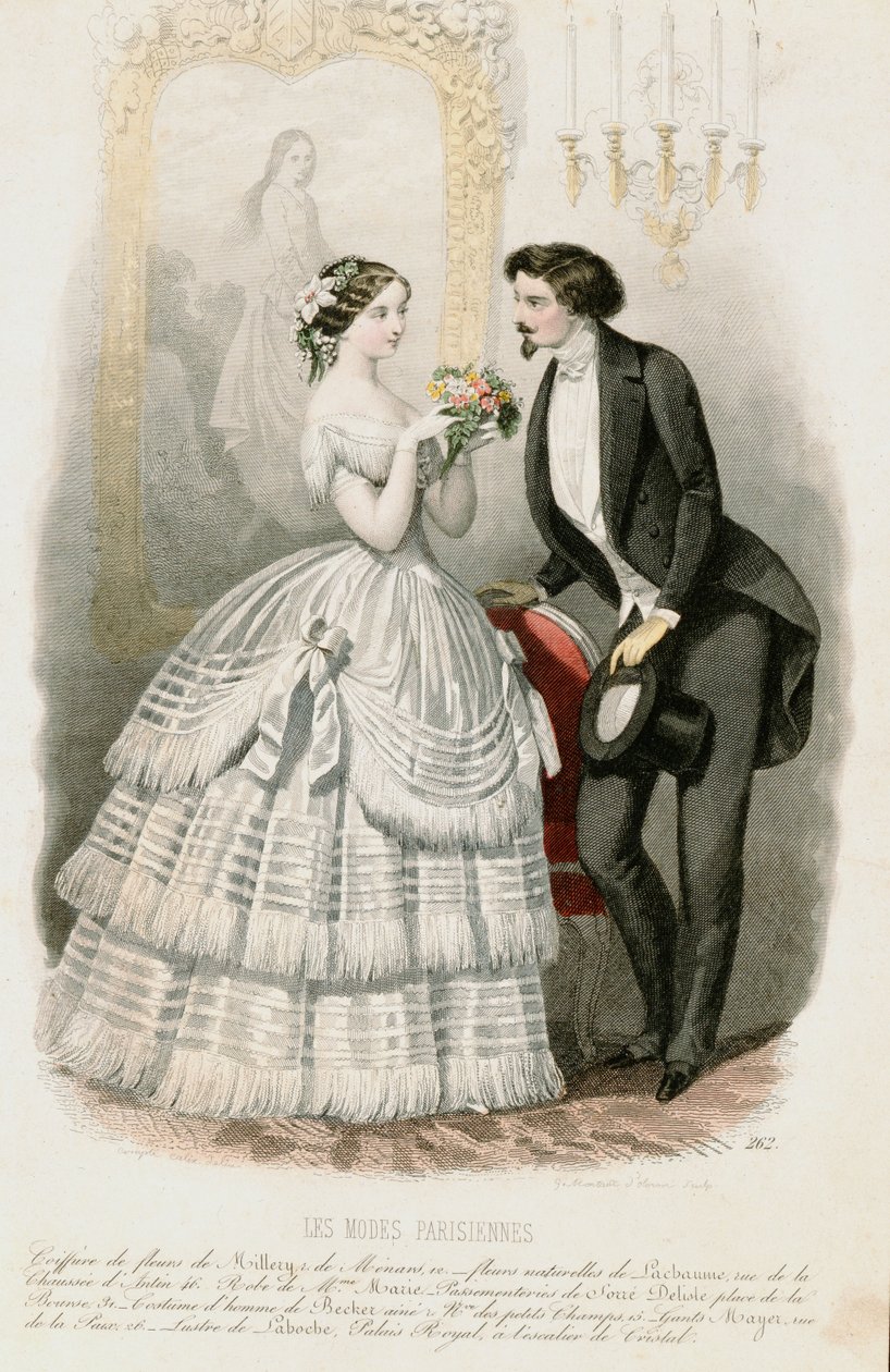 Parisiska mode, ca 1850 av French School