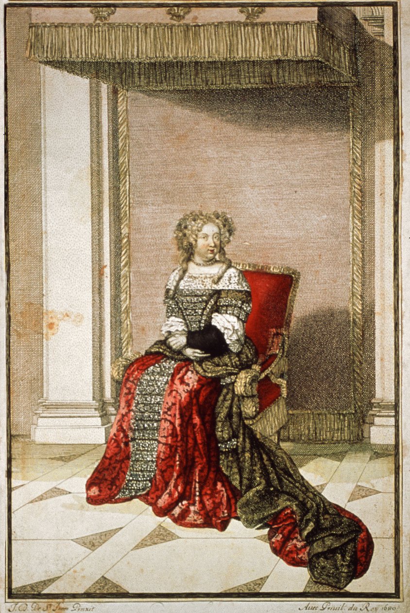 Marie Therese av Österrike, 1680 (färgstick) av French School