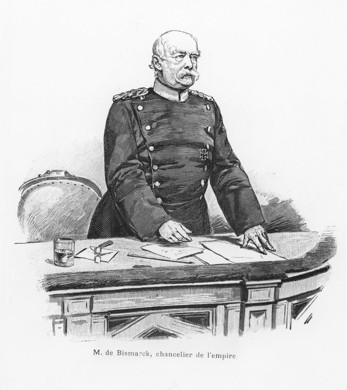 Otto von Bismarck, rikskansler vid Riksdagens tribun, 1889 av French School