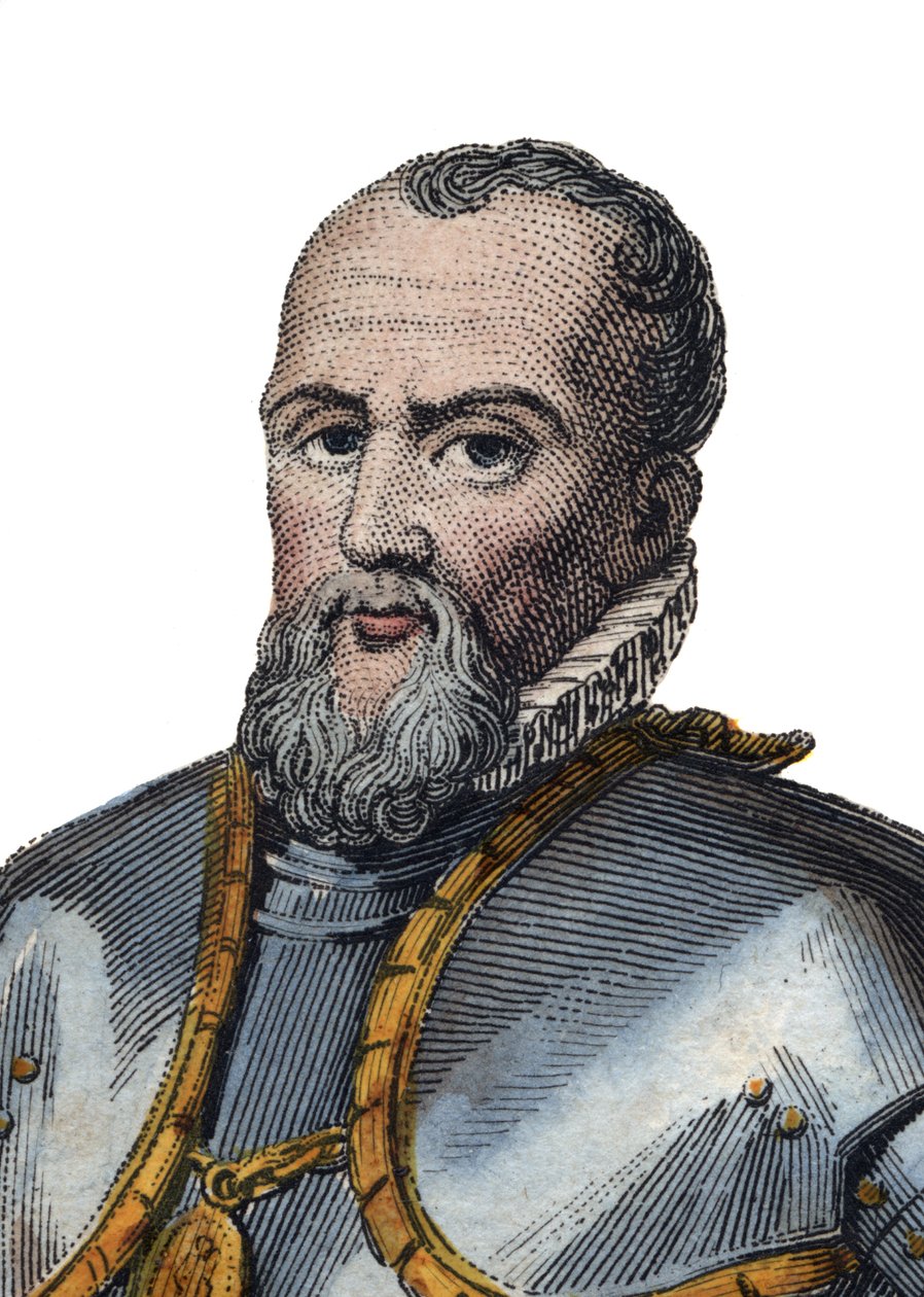 Porträtt av Anne de Montmorency, hertig de Montmorency (1492-1567), fransk soldat, statsman och diplomat. av French School