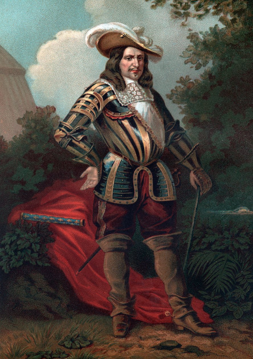 Porträtt av Henri de La Tour dAuvergne, Vicomte de Turenne (1611-1675), marskalk av Frankrike. av French School