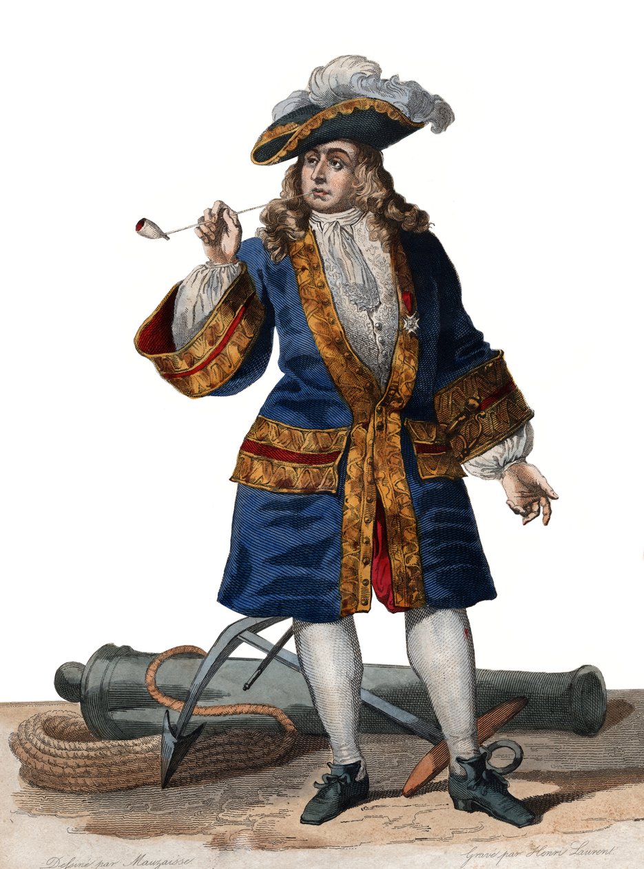 Porträtt av Jean Bart (1650-1702), fransk korsar. av French School