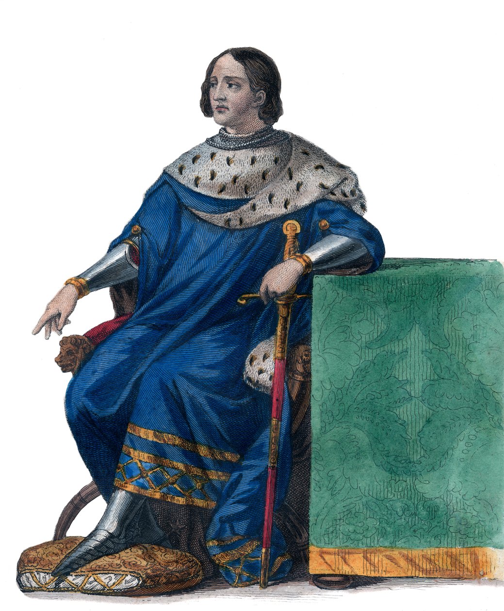 Porträtt av Ludvig XII av Frankrike (1462-1515), kung av Frankrike. av French School